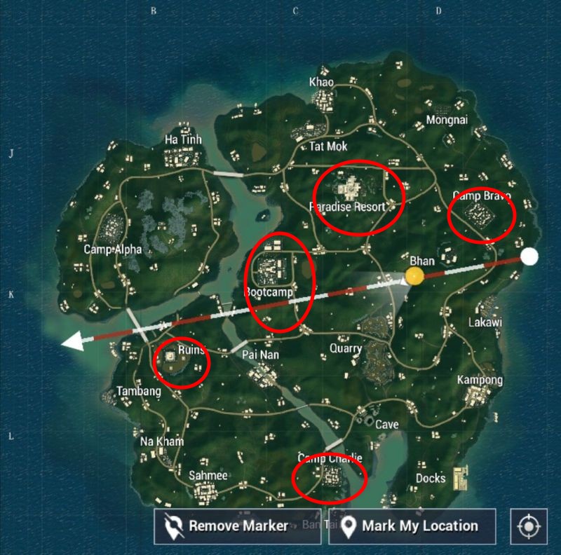  Unsafe Places In Sanhok